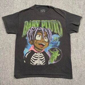 Goat Crew Lil Uzi‎ Vert Baby Pluto Anime Tee Men's Small Black Short Sleeve